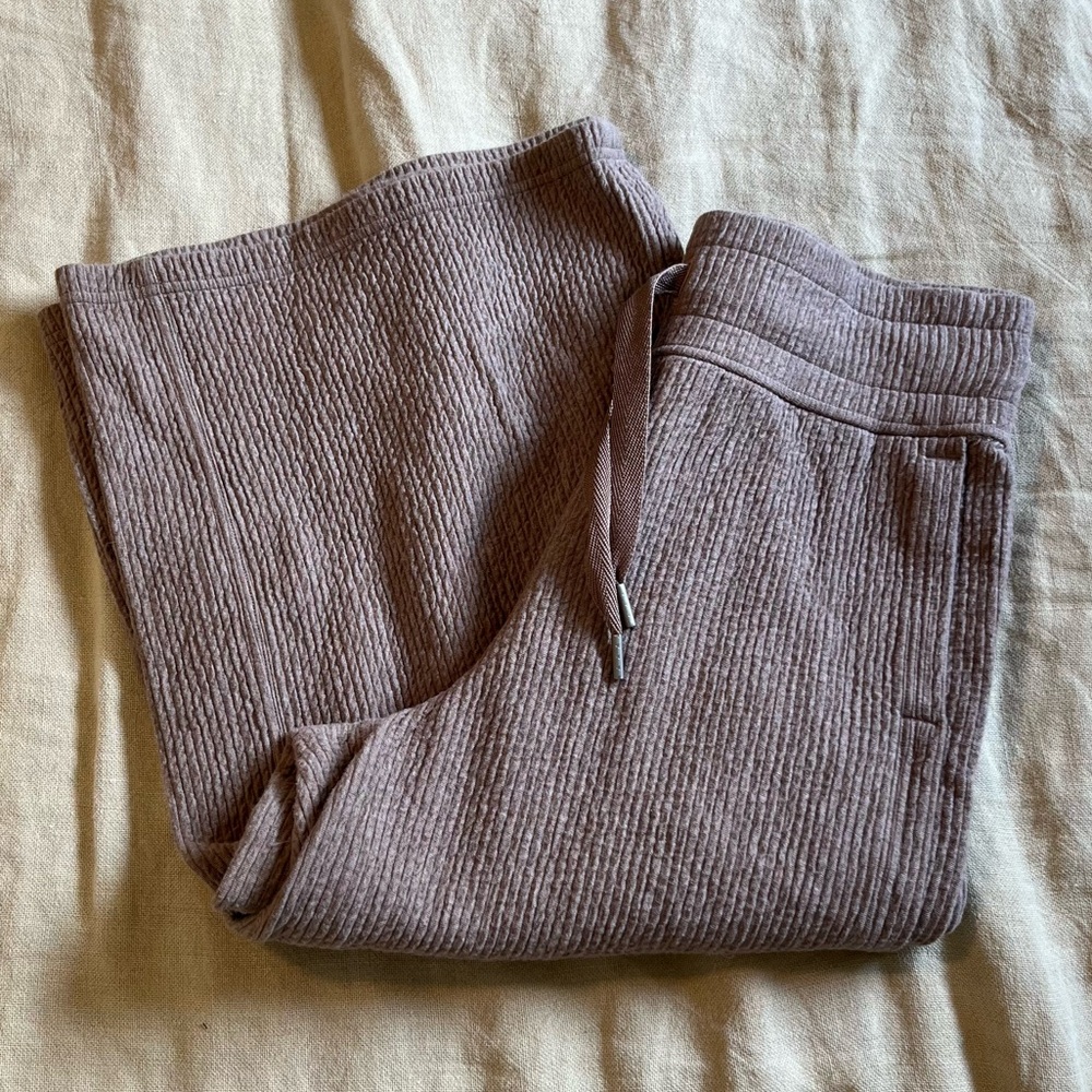 Lululemon Retreat Yourself Soft Cozy Wide Crop Pant Sand Beige 4 - Picture 6 of 8